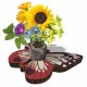 Eco-Decors Farfalla Illustrata – Decorazione piantabile con semi di fiori per api e farfalle