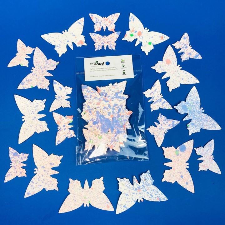 Eco-Card Farfalle in bustina – Sagome piantabili assortite con semi di fiori