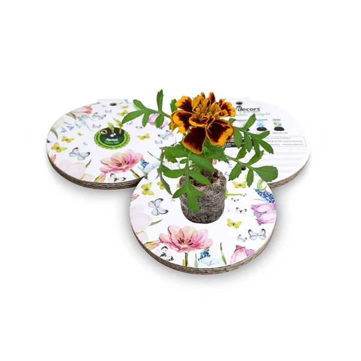 Eco-Decors Pallina ecologica Primavera fiori e farfalle – Calendula
