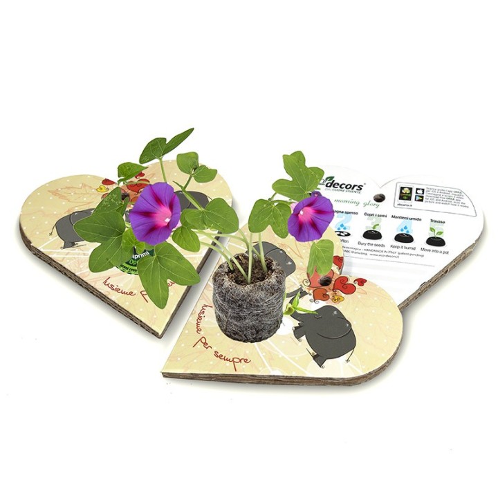 Eco-Decors Biglietto d’auguri ecologico Elefanti – Ipomea